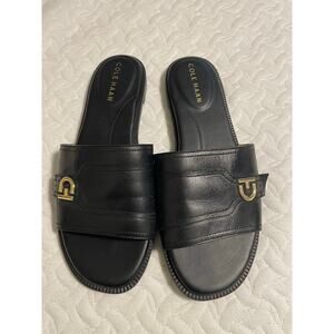 Cole Haan black slide on sandals size 7.5